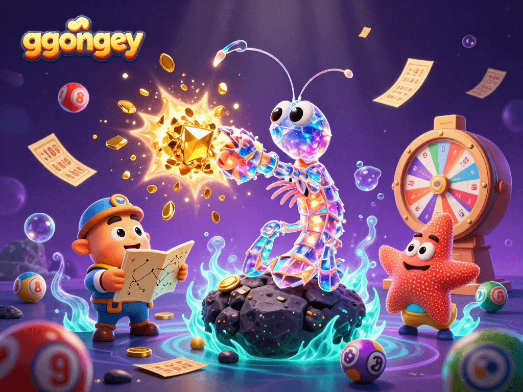 Experience exciting wins with ggongey in a vibrant casino-themed digital illustration bursting with action.