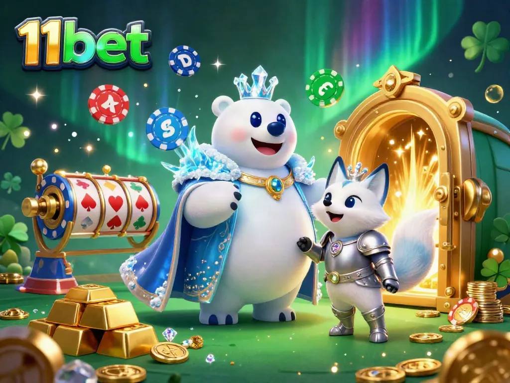 Experience thrilling moments at 11bet with dynamic gambling symbols and enchanting characters enhancing the gaming atmosphere.