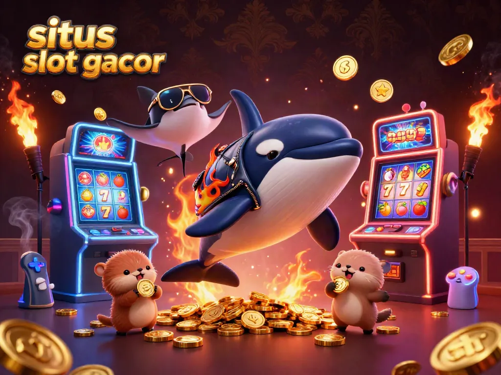 Experience the fun of situs slot gacor with vibrant 3D characters and slot machines in action.