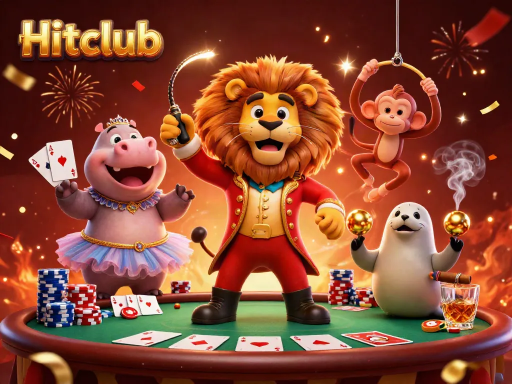 Ignite your gaming passion at Hitclub with an exciting casino scene featuring lively characters and vibrant elements.