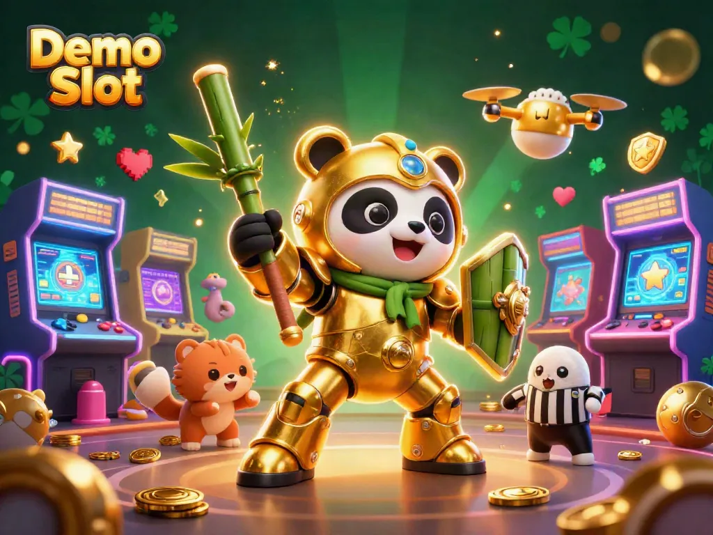Experience Demo Slot action in a vibrant arena with unique characters and arcade elements.