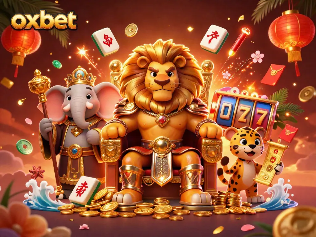 Experience gaming excitement at oxbet with vibrant characters, casino elements, and dynamic action.