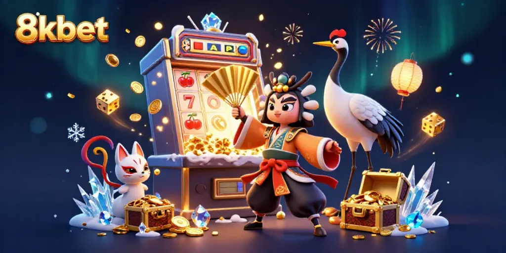 Experience thrilling gameplay at 8kbet with lively animated casino characters and jackpots.