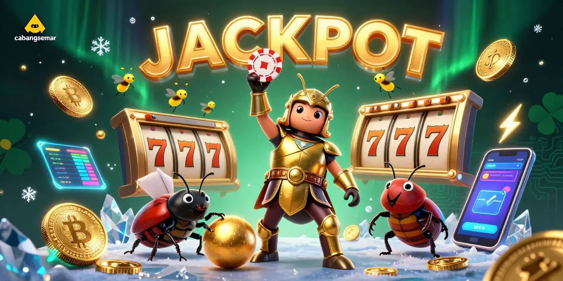 Menangkan jackpot di cabangsemar dengan ilustrasi menarik karakter yang beraksi dan simbol permainan seru.