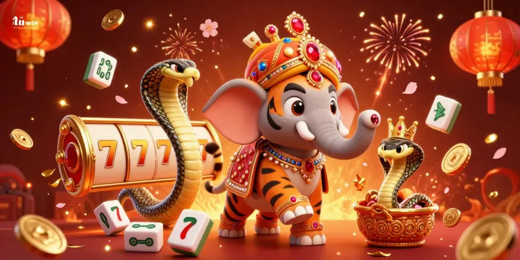 Kuwin offers exhilarating casino experiences with 3D slots, majestic tiger, and vibrant elements.